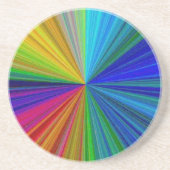 Kreisförmiger Farbverlauf Regenbogen Untersetzer (Vorne)