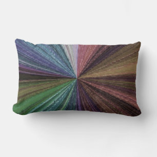 Kreisförmiger Gradient Erdiger Regenbogen Lendenkissen
