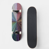 Kreisförmiger Gradient Erdiger Regenbogen Skateboard (Vorne)