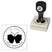 Kreisförmiger Schmetterling Ex Libris Stempel (Stempel)