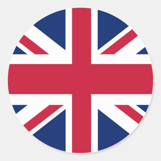 Kreisförmiger Union Jack Aufkleber (Vorderseite)