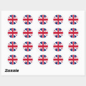 Kreisförmiger Union Jack Aufkleber mit weißem Rand (Blatt)