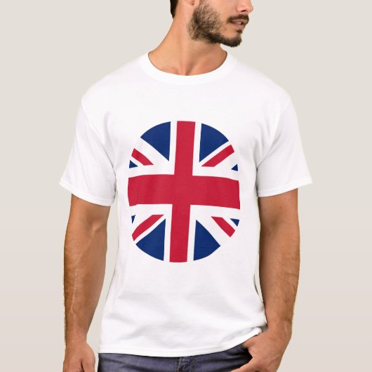 Kreisförmiger Union Jack Herren T-Shirt (Vorderseite)