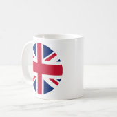 Kreisförmiger Union Jack Kaffeebecher Kaffeetasse (Vorderseite Links)