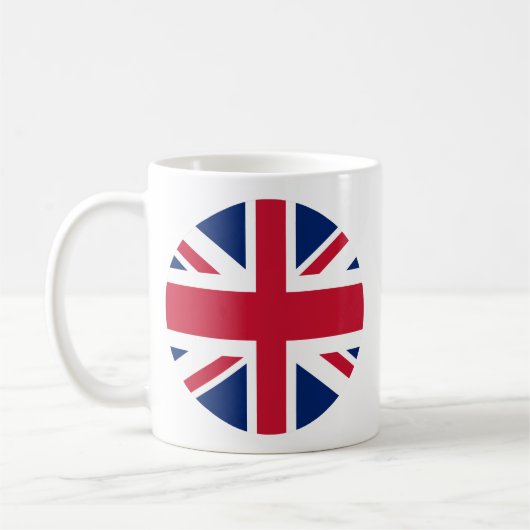 Kreisförmiger Union Jack Kaffeebecher Kaffeetasse (Links)
