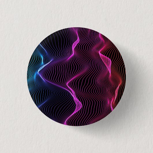 Kreisförmiges Design mit lebendigen, welligen Lini Button (Vorderseite)