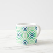 Kreisförmiges geometrisches Muster Espressotasse (Vorderseite Rechts)