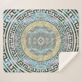 Kreisförmiges griechisches Windungs-Muster - Sherpadecke (Vorderseite (Horizontal))