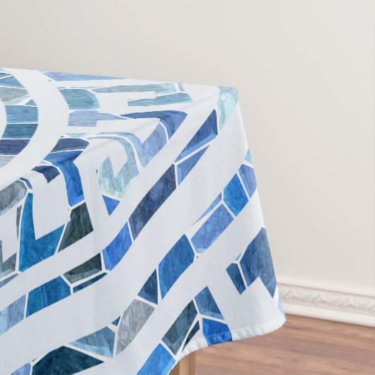 Kreisförmiges griechisches Windungs-Muster - Tischdecke (Beispiel)