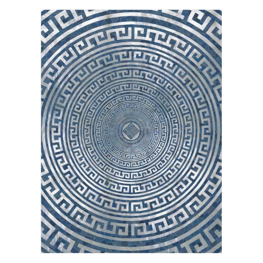 Kreisförmiges griechisches Windungs-Muster - Tischdecke (Vorderseite)