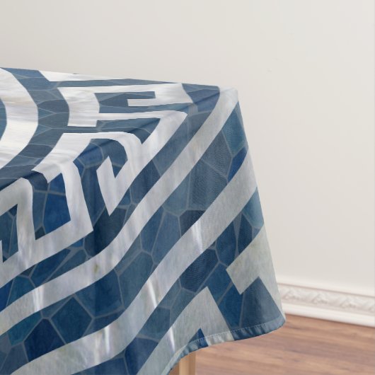 Kreisförmiges griechisches Windungs-Muster - Tischdecke (Beispiel)