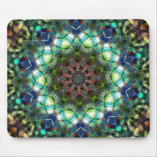 Kreisförmiges Kaleidoskop im Acryl-Stil Mousepad