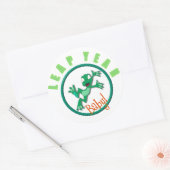 Kreisfrosch Runder Aufkleber (Umschlag)