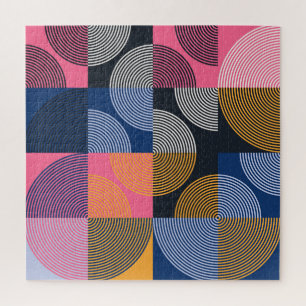 Kreisgeometrische Vintage Artwork Puzzle
