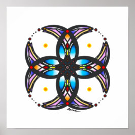 Kreisgestaltung aus Glas Poster