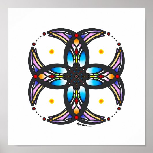 Kreisgestaltung aus Glas Poster (Vorne)