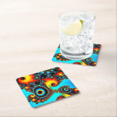 Kreisgestaltung Rechteckiger Pappuntersetzer (Vor Ort)