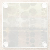 Kreisgrüne Tropfen Glasuntersetzer (Rückseite)