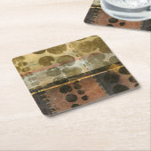 Kreisgrüne Tropfen Rechteckiger Pappuntersetzer (angewinkelt)