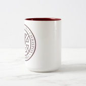 KreisIchthys (hochrot) Zweifarbige Tasse (Mittel)