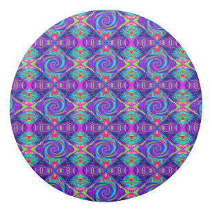 Kreiskreisdrehkurven Lila abstraktes Design Radiergummi