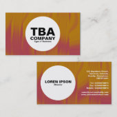 Kreislauf - Abstraktes Orange Visitenkarte (Vorne/Hinten)
