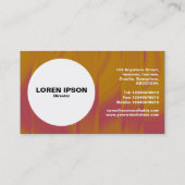 Kreislauf - Abstraktes Orange Visitenkarte (Rückseite)