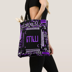Kreislauf Lila 2 Monogramm über den gesamten Beute Tasche