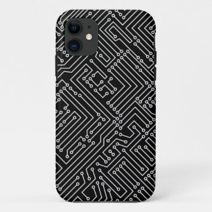 Kreislauf - Schwarz auf Weiß iPhone 11 Hülle