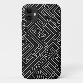 Kreislauf - Schwarz auf Weiß iPhone 11 Hülle