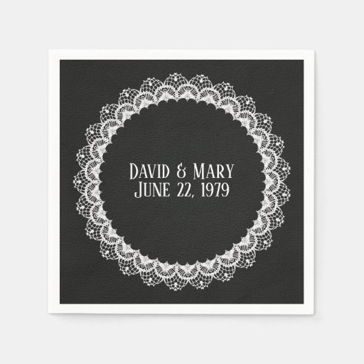 Kreislauffläche auf schwarzem Leder Serviette (Vorderseite)