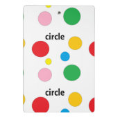 Kreislaufmuster auf Weiß Mini Klemmbrett (Rückseite)