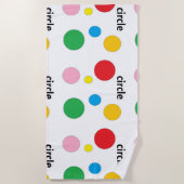 Kreislaufmuster auf Weiß Strandtuch (Vorderseite)