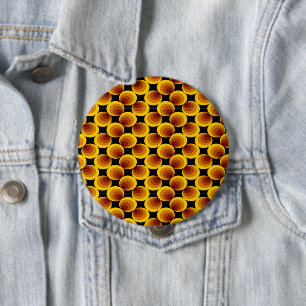 Kreislaufmuster in Schwarz Button