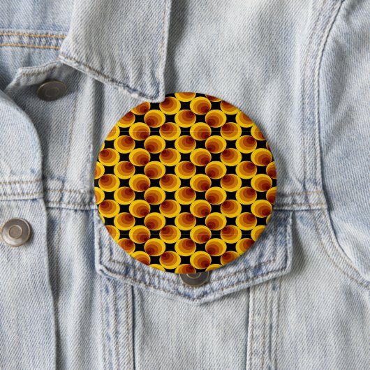 Kreislaufmuster in Schwarz Button (Beispiel)
