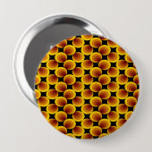 Kreislaufmuster in Schwarz Button (Vorne & Hinten)