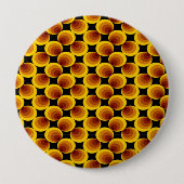 Kreislaufmuster in Schwarz Button (Vorderseite)