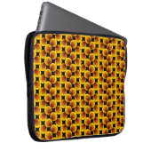 Kreislaufmuster in Schwarz Laptopschutzhülle (Vorne Rechts)