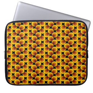 Kreislaufmuster in Schwarz Laptopschutzhülle