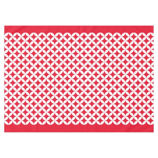 Kreislaufmuster weiß und rot Tischdecken (Vorderseite (Horizontal))