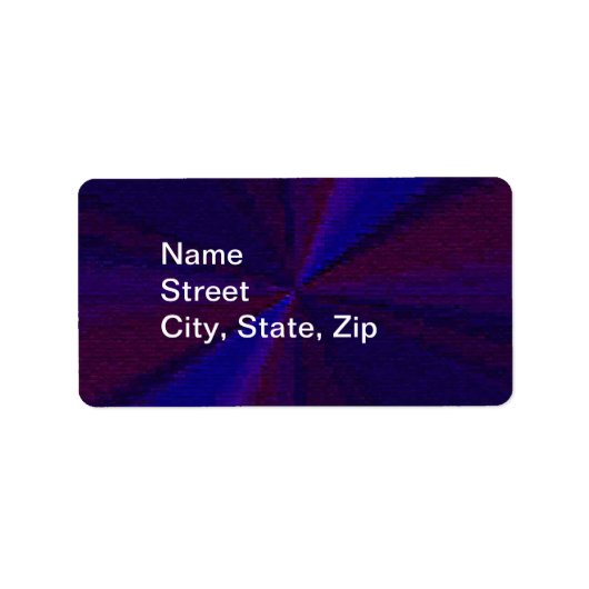 Kreislaufpatchwork Blau bis Lila Adressaufkleber (Vorne)