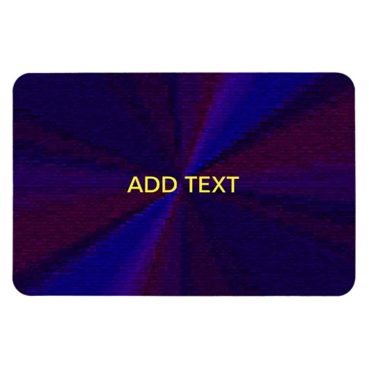 Kreislaufpatchwork Blau bis Lila Magnet (Horizontal)