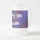 Kreislaufpatchwork Blau bis Lila Mattglas Bierglas (VorderseiteRechts)