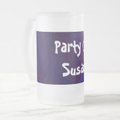 Kreislaufpatchwork Blau bis Lila Mattglas Bierglas (Vorderseite Links)