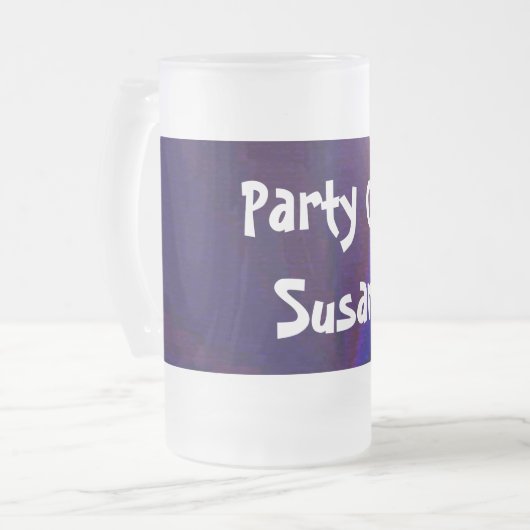 Kreislaufpatchwork Blau bis Lila Mattglas Bierglas (Vorderseite Links)