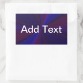 Kreislaufpatchwork Blau bis Lila Rechteckiger Aufkleber (Tasche)