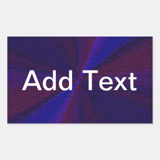Kreislaufpatchwork Blau bis Lila Rechteckiger Aufkleber (Vorderseite)