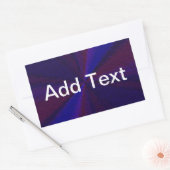 Kreislaufpatchwork Blau bis Lila Rechteckiger Aufkleber (Umschlag)