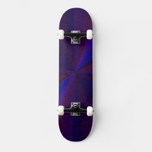 Kreislaufpatchwork Blau bis Lila Skateboard (Vorderseite)