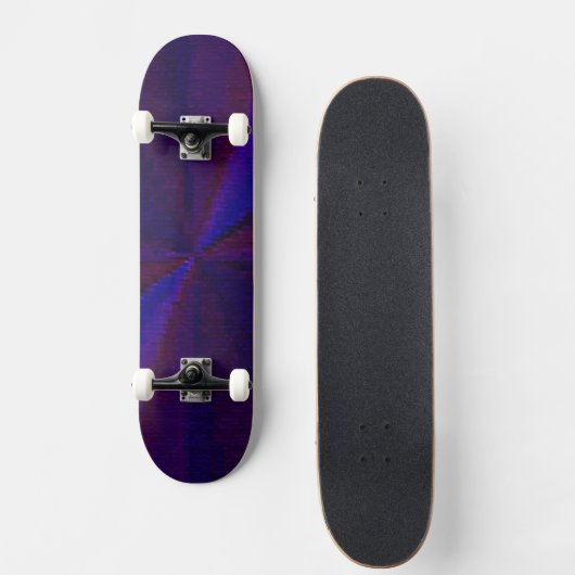 Kreislaufpatchwork Blau bis Lila Skateboard (Vorne)